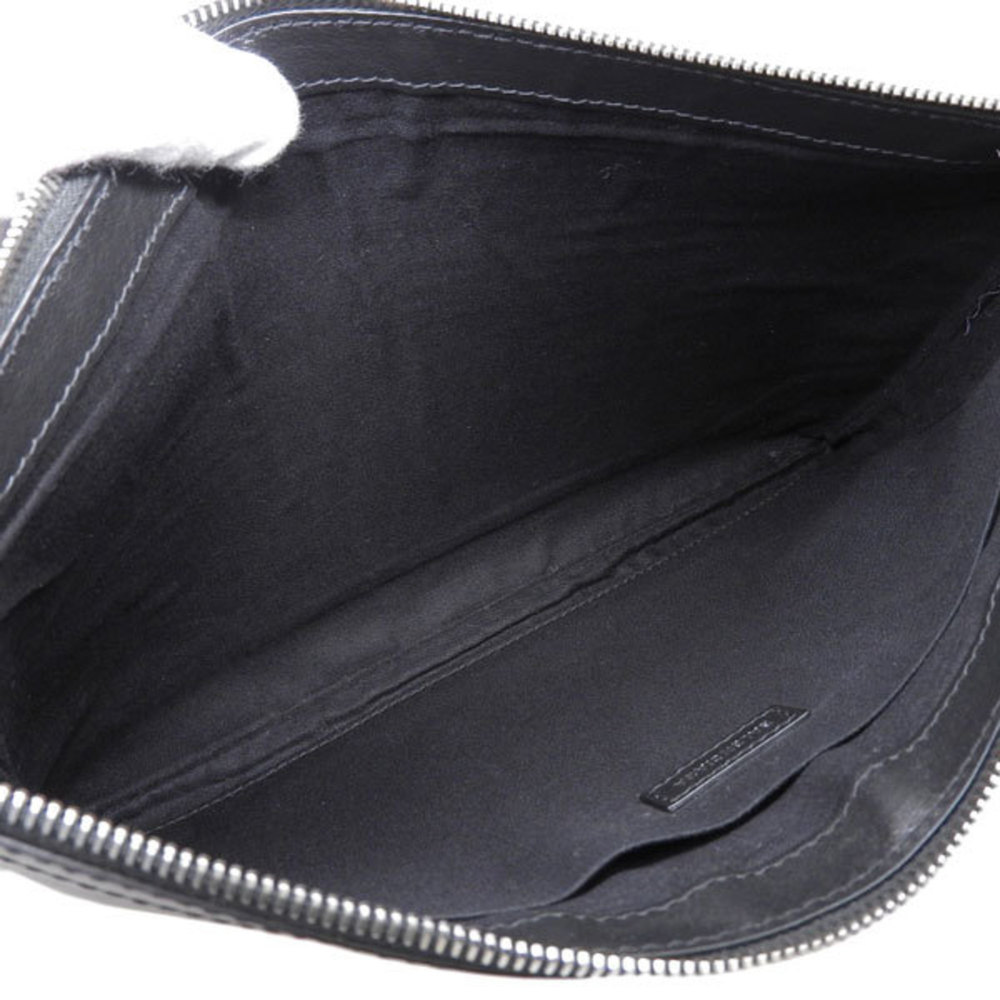 BALENCIAGA Leather Navy Clip M Clutch Bag 373834 Black - Picture 7 of 8